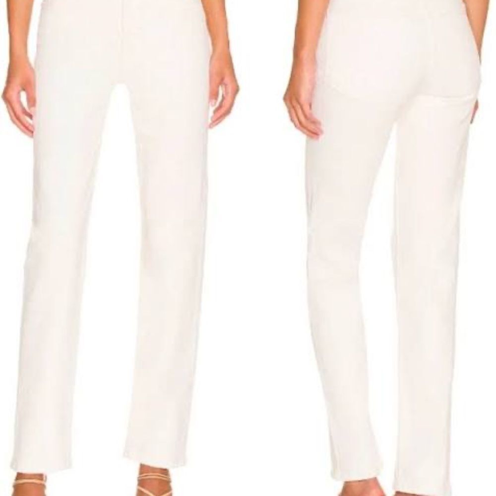 NWT Re/Done 70’s High Rise Straight White Jeans Size 29